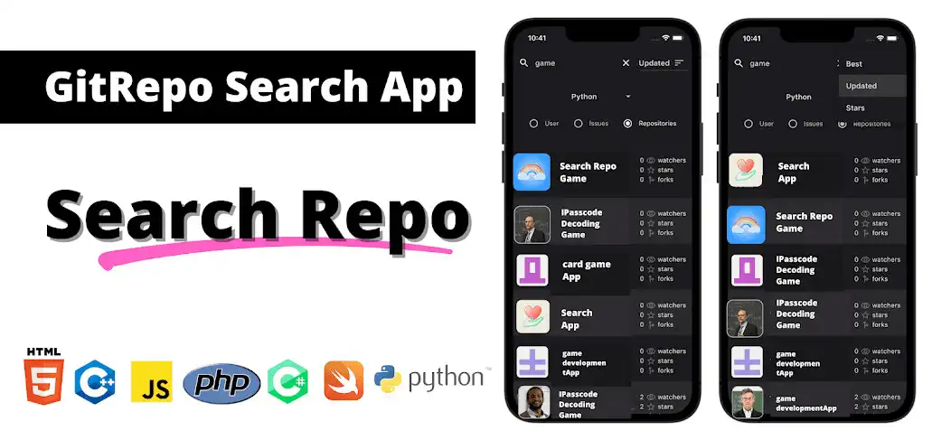 Play GitRepo Search App  and enjoy GitRepo Search App with UptoPlay