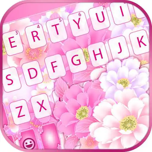 Play Glamour Pink Flowers Keyboard Background APK
