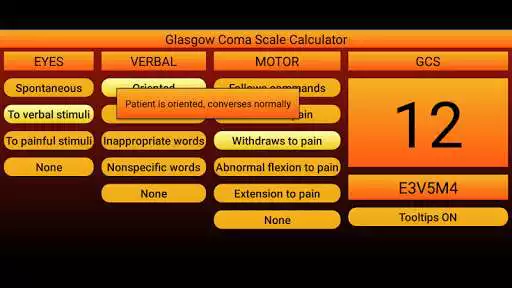 Play Glasgow Coma Scale calculator