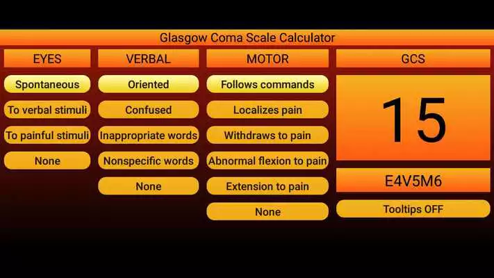 Play Glasgow Coma Scale calculator