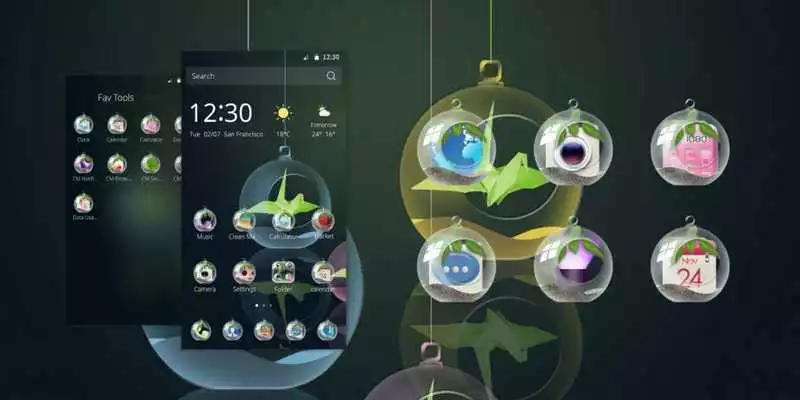 Play Glass Ball CM Launcher Theme