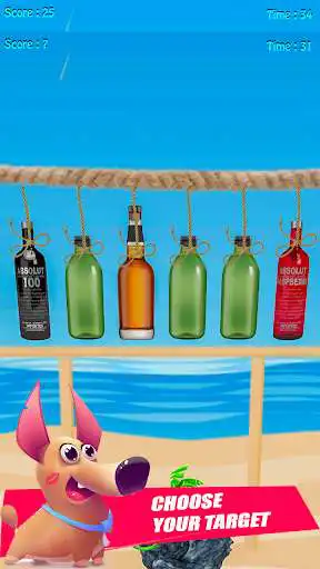 Play Glass Bottle Shoot as an online game Glass Bottle Shoot with UptoPlay