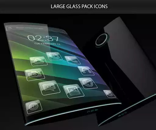Play Glass theme  glass icon pack + amoled wallpapers