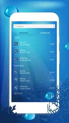 Play Glass Water Contact Theme - 3D Phone Dialer 2018