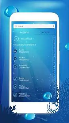 Play Glass Water Contact Theme - 3D Phone Dialer 2018