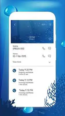 Play Glass Water Contact Theme - 3D Phone Dialer 2018
