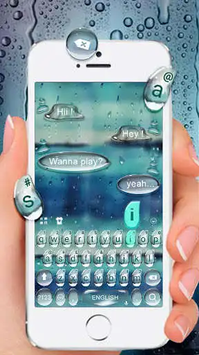 Play Glass Waterdrop Keyboard Theme  and enjoy Glass Waterdrop Keyboard Theme with UptoPlay