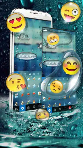 Play Glass Waterdrop Keyboard Theme as an online game Glass Waterdrop Keyboard Theme with UptoPlay