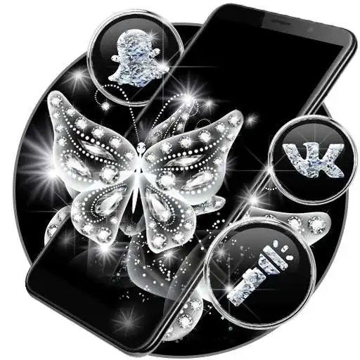 Play Glassy Butterfly LauncherTheme APK