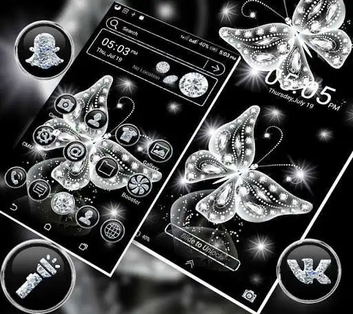 Play Glassy Butterfly LauncherTheme  and enjoy Glassy Butterfly LauncherTheme with UptoPlay