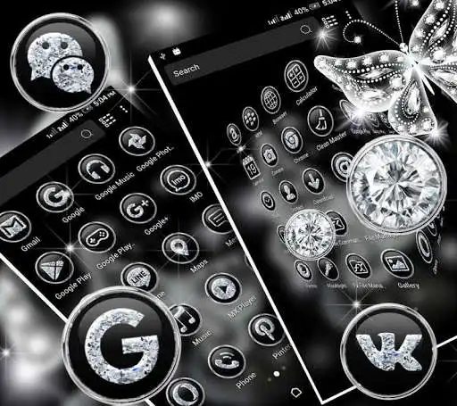 Play Glassy Butterfly LauncherTheme as an online game Glassy Butterfly LauncherTheme with UptoPlay