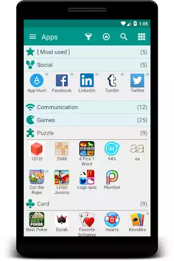 Play Glextor App Folder Organizer  and enjoy Glextor App Folder Organizer with UptoPlay