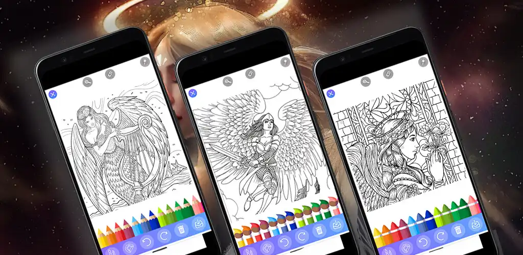 Play Glitter Angel Drawing Book  and enjoy Glitter Angel Drawing Book with UptoPlay
