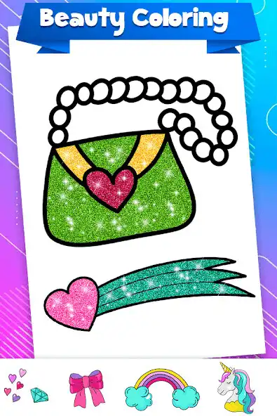 Play Glitter Beauty Coloring Book - Fashion Coloring as an online game Glitter Beauty Coloring Book - Fashion Coloring with UptoPlay