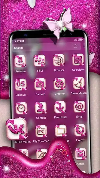 Play Glitter Butterfly Launcher Theme as an online game Glitter Butterfly Launcher Theme with UptoPlay