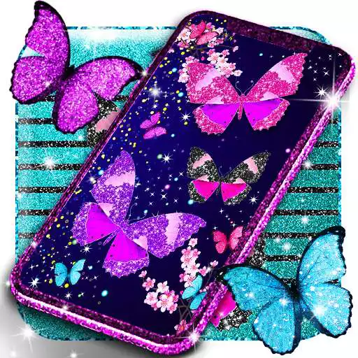 Free play online Glitter Butterfly Live Wallpaper  APK