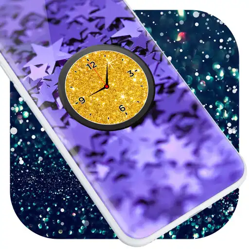Free play online Glitter Clock Live Wallpaper APK