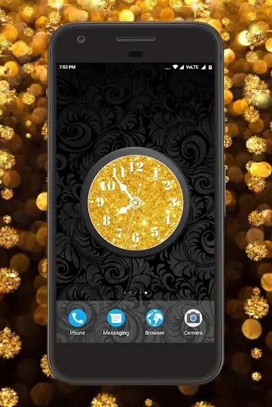 Play Glitter Clock Live Wallpaper