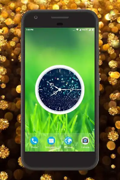 Play Glitter Clock Live Wallpaper