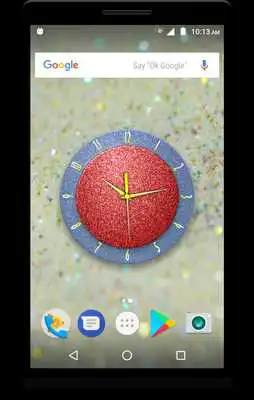 Play Glitter Clock Live Wallpaper