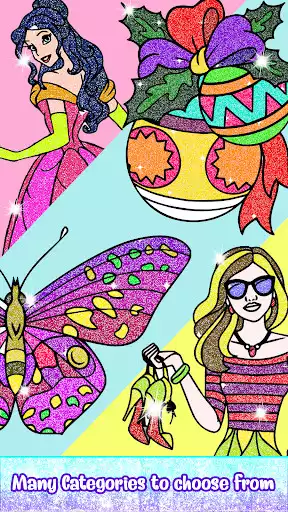 Play Glitter Color by Number Book: Anti Stress Painting as an online game Glitter Color by Number Book: Anti Stress Painting with UptoPlay