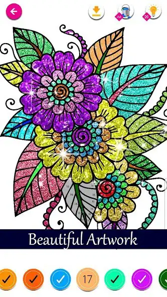Play Glitter Colouring: Paint Color as an online game Glitter Colouring: Paint Color with UptoPlay