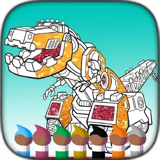 Play Glitter Dino Robot Drawing APK