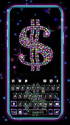 Play Glitter Dollar Live Keyboard Background  and enjoy Glitter Dollar Live Keyboard Background with UptoPlay