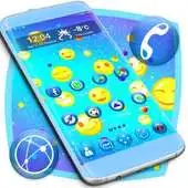 Free play online Glitter Emojis Launcher Theme APK