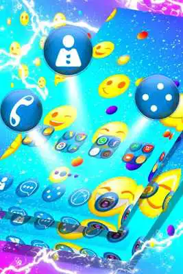 Play Glitter Emojis Launcher Theme