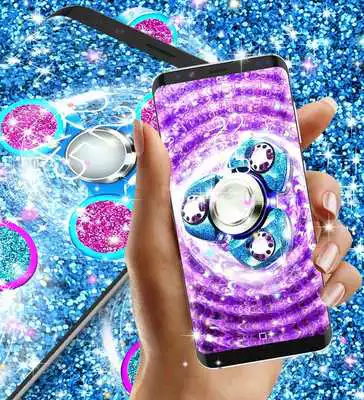 Play Glitter fidget spinner wallpapers