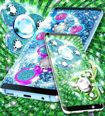 Play Glitter fidget spinner wallpapers