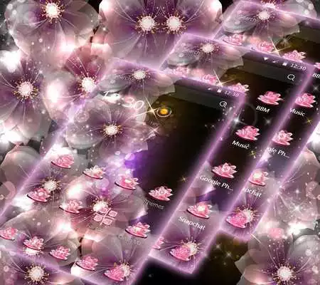 Play Glitter Flower Neon Theme