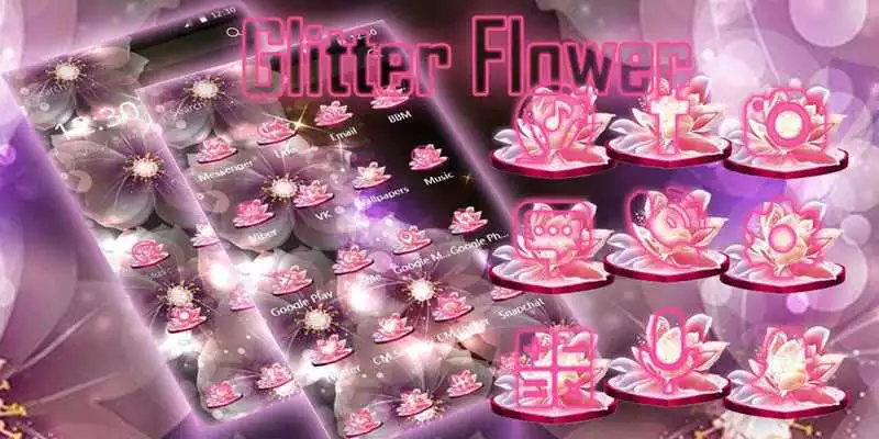 Play Glitter Flower Neon Theme