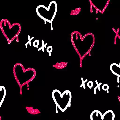 Free play online Glitter Hearts Wallpaper APK