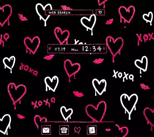 Play Glitter Hearts Wallpaper