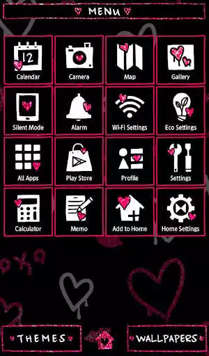 Play Glitter Hearts Wallpaper