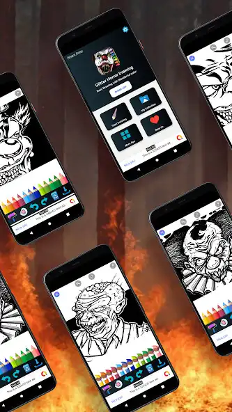 Play Glitter Horror Drawing as an online game Glitter Horror Drawing with UptoPlay