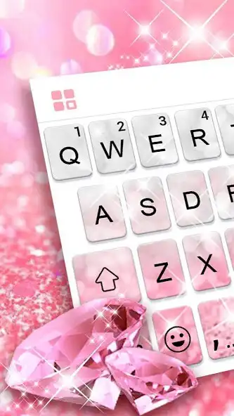 Play Glittering Pink Diamond Keyboard Theme as an online game Glittering Pink Diamond Keyboard Theme with UptoPlay