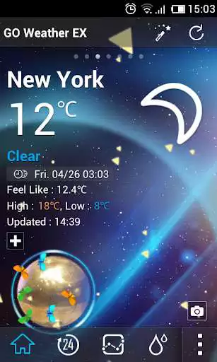 Play Glittering Star Weather Widget