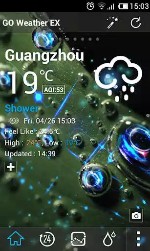 Play Glittering Star Weather Widget
