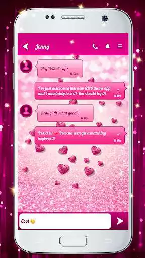 Play Glitter Love SMS Themes