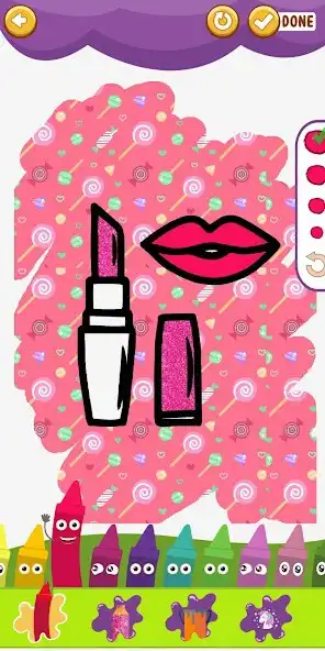 Play Glitter Makeup Tools Coloring as an online game Glitter Makeup Tools Coloring with UptoPlay