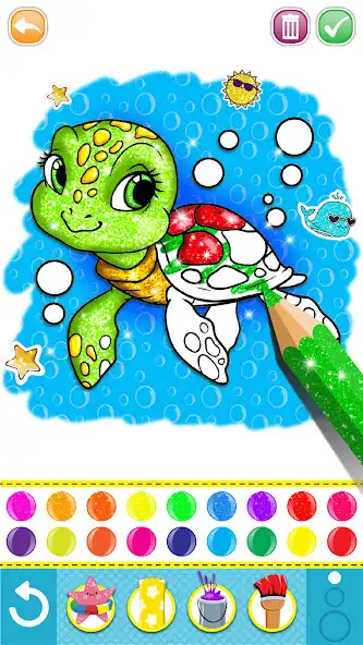 Play Glitter mermaid coloring pages for kids as an online game Glitter mermaid coloring pages for kids with UptoPlay