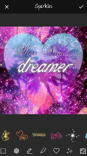 Play Glitter Name Art Maker as an online game Glitter Name Art Maker with UptoPlay