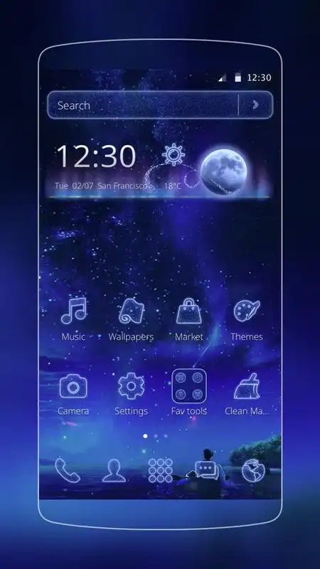 Play Glitter Night Launcher