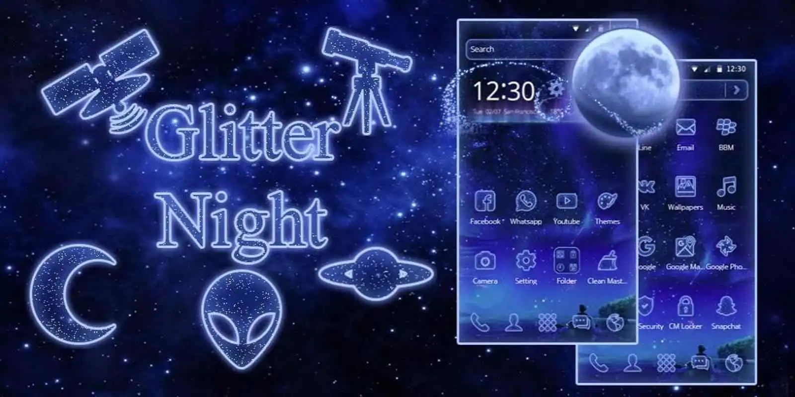 Play Glitter Night Launcher