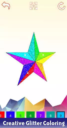 Play Glitter Poly Art 3D Color by Number: Coloring Book Play Glitter Poly Art 3D Color by Number: Coloring Book