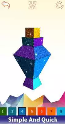 Play Glitter Poly Art 3D Color by Number: Coloring Book Play Glitter Poly Art 3D Color by Number: Coloring Book