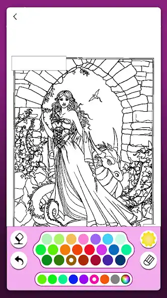 Play Glitter Princess Dress Paint as an online game Glitter Princess Dress Paint with UptoPlay